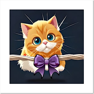 cute orange kitty Posters and Art